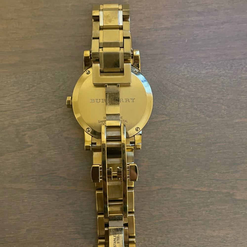 Gold Burberry watch